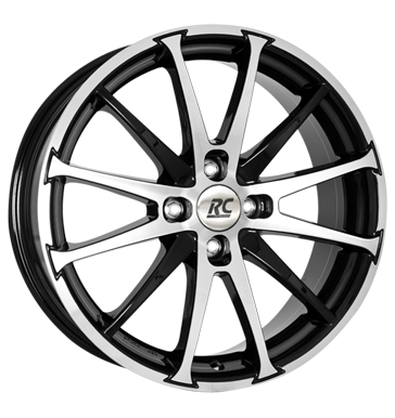 pneumatiky - 7x17 4x100 ET42 RCDesign RC18 schwarz schwarz glanz vollpoliert Hlinkov kola s pneumatikami Rfky / Alu korunn princ prejezdy pneu b2b