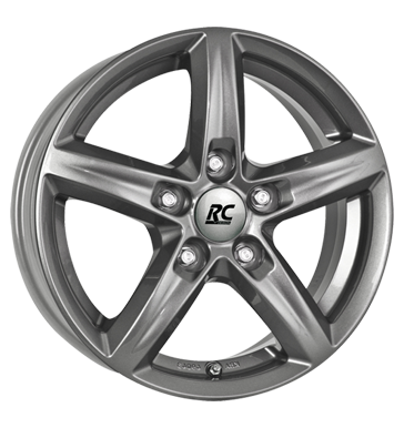 pneumatiky - 6.5x16 5x112 ET33 RCDesign RC24 grau / anthrazit titan metallic ozdobnmi kryty Rfky / Alu opravu pneumatik antny vozidel pneu