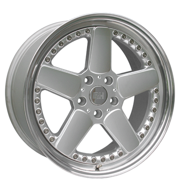 pneumatiky - 10x19 5x120 ET17 RH AM (X) Rad silber silber Horn poliert Motorsport Rfky / Alu viditelnost npis pneumatiky