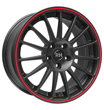 pneumatiky - 8x17 5x112 ET55 RH AS Speiche schwarz schwarz mit rotem Farbring Tube: Kolo Rfky / Alu Speciln dly pro auta CARMANI b2b pneu