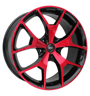 pneumatiky - 8.5x19 5x100 ET35 RH BZ rot color polished - red Konzole + drzk Rfky / Alu Chlazen - Air UNION pneus