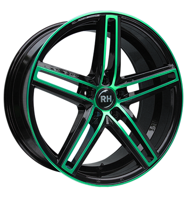pneumatiky - 8x18 5x112 ET45 RH DG Evolution grün color polished - green Svetla + Lights Rfky / Alu Antera Hadice / Chafers pneumatiky