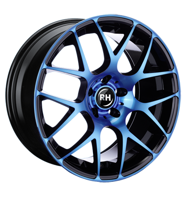 pneumatiky - 8.5x19 5x112 ET53 RH BU Race blau color polished - blue F-replika Rfky / Alu replika kmh-Wheels Hlinkov disky