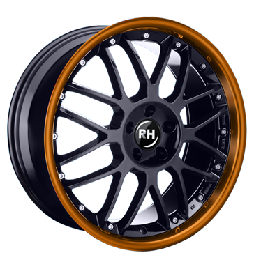 pneumatiky - 10x22 5x112 ET40 RH NF Crossline schwarz black-rim color polished - orange mastek Rfky / Alu kompletnch systmu prslusenstv pneu