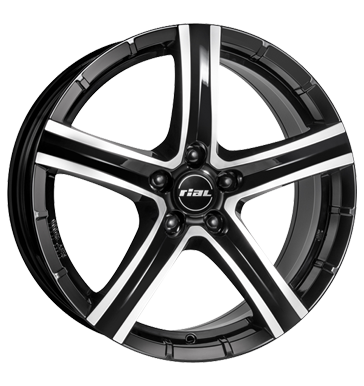 pneumatiky - 9x19 5x130 ET60 Rial Quinto schwarz diamant-schwarz frontpoliert GS-Wheels Rfky / Alu tazn lana ozdobnmi kryty pneu