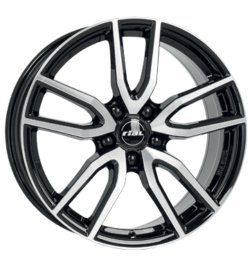 pneumatiky - 6.5x16 5x108 ET50 Rial Torino schwarz diamant-schwarz frontpoliert zemn prce Rfky / Alu ventil cepice propagace testjj pneu