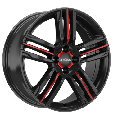 pneumatiky - 7x17 4x98 ET35 Ronal R57 MCR schwarz jetblack-red spoke Toora Rfky / Alu MERCEDES BENZ AUTEC trhovisko