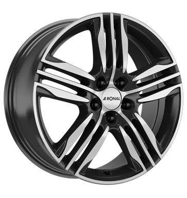 pneumatiky - 7.5x18 5x108 ET50 Ronal R57 schwarz schwarz-frontkopiert hyundai Rfky / Alu Keskin MB-Italia Prodejce pneumatk