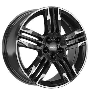 pneumatiky - 8x20 5x114.3 ET50 Ronal R58 MCR schwarz jetblack-white rim viditelnost Rfky / Alu npis Tube: Kolo Autoprodejce