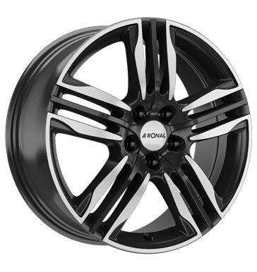 pneumatiky - 8x20 5x108 ET40 Ronal R58 schwarz schwarz-frontkopiert kmh-Wheels Rfky / Alu Offroad Zimn 17.5 