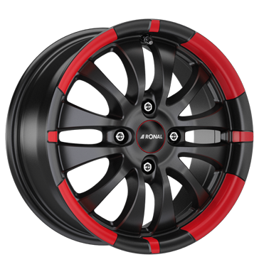 pneumatiky - 7x16 4x100 ET38 Ronal R59 mehrfarbig jetblack-red rim BRABUS Rfky / Alu npis Hamann pneumatiky