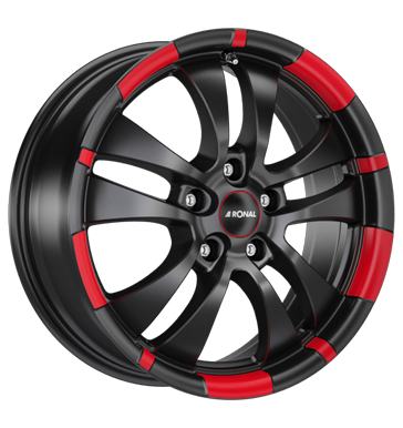 pneumatiky - 7.5x18 5x112 ET51 Ronal R59 mehrfarbig jetblack-red rim Smoor Rfky / Alu rucn nrad monitory pneus