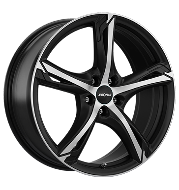 pneumatiky - 7.5x18 5x114.3 ET50 Ronal R62 schwarz jetblack-matt-frontkopiert Lehk nkladn auto lto od 17,5 