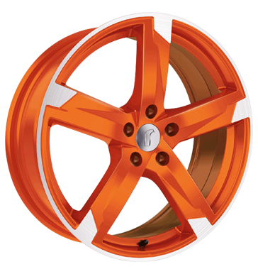 pneumatiky - 8x18 5x100 ET35 Rondell 01RZ orange racing orange poliert Americk vozy Rfky / Alu antny vozidel Wheelworld disky
