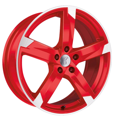 pneumatiky - 8x19 5x108 ET45 Rondell 01RZ rot racing rot poliert vzduchov filtr Rfky / Alu rukavice koncovky pneu b2b