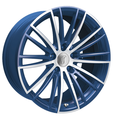 pneumatiky - 8.5x19 5x120 ET25 Rondell 08RZ blau metallic blau matt poliert Inspekcn balky + stavebnice Rfky / Alu motocykl Wheelworld Hlinkov disky