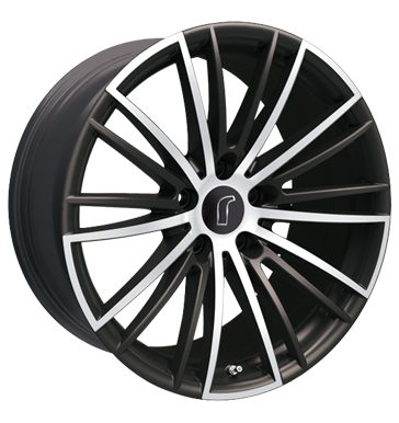 pneumatiky - 8.5x19 5x108 ET45 Rondell 08RZ schwarz schwarz matt poliert Slevy Rfky / Alu autodly USA Oldtimer dly disky