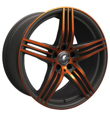 pneumatiky - 8.5x19 5x114.3 ET40 Rondell 0217 Elpho mehrfarbig black glossy orange elpho pol. GS-Wheels Rfky / Alu exkluzivn linka Americk vozy Velkoobchod