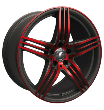 pneumatiky - 8.5x19 5x112 ET32 Rondell 0217 Elpho mehrfarbig black glossy red elpho pol. prumyslov pneumatiky Rfky / Alu CARLSSON Zcela specifick dly Hlinkov disky