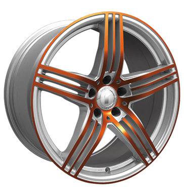 pneumatiky - 8.5x19 5x120 ET30 Rondell 0217 Elpho silber silver glossy orange elpho pol. kolobezka zvodn Rfky / Alu zahradn traktor Cepice a klobouky Predaj pneumatk