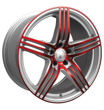 pneumatiky - 9.5x19 5x120 ET39 Rondell 0217 Elpho silber silver glossy red elpho pol. rucn nrad Rfky / Alu nosic kol kalhoty Autodlna