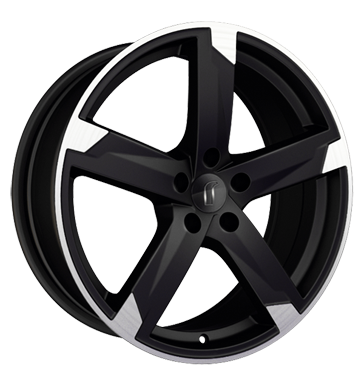 pneumatiky - 8x18 5x105 ET38 Rondell 01RZ schwarz schwarz matt poliert PKW lto Rfky / Alu Ecanto kmh-Wheels Autoprodejce