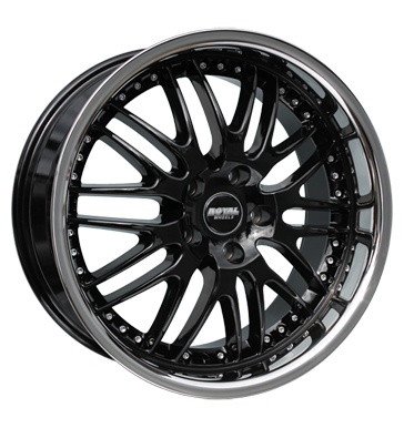 pneumatiky - 8.5x20 5x112 ET40 Royal Wheels Royal GT schwarz schwarz mit Edelstahlbett propagace testjj Rfky / Alu hasic prstroj MIGLIA disky