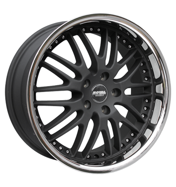 pneumatiky - 8.5x18 5x114.3 ET35 Royal Wheels Royal GT schwarz schwarzmatt mit Edelstahlb. Offroad Wintergreen Rfky / Alu kufr Tray Polo tricka trhovisko