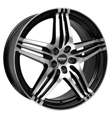 pneumatiky - 8.5x18 5x114.3 ET40 Royal Wheels Royal Speed schwarz schwarz poliert pneumatick nrad Rfky / Alu Sportovn vfuky Offroad Zimn 17.5 