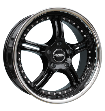pneumatiky - 8.5x19 5x130 ET52 Royal Wheels Royal Turbo schwarz schwarz mit Edelstahlbett Autordio Rarity Rfky / Alu Pridat Felgenschloss svetr fleece pneus
