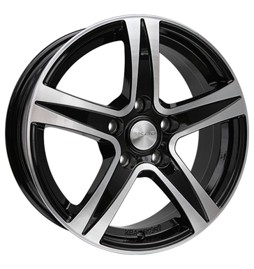 pneumatiky - 8x18 5x120 ET35 Skad Sakura schwarz black glossy polish automobilov sady Rfky / Alu Cromodora Momo b2b pneu