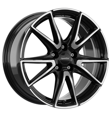pneumatiky - 8.5x19 5x112 ET50 Speedline Corse SL6 Vettore schwarz jetblack-frontkopiert kolobezka Rfky / Alu Auto-Tuning + styling Leichtkraftrad dly pneu b2b