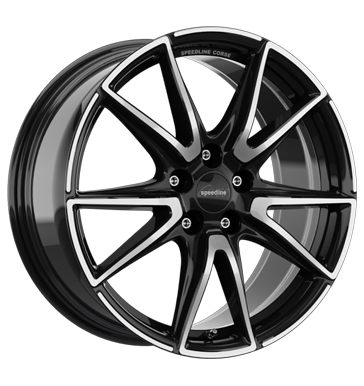 pneumatiky - 8.5x19 5x114.3 ET45 Speedline Corse SL6 Vettore schwarz jetblack-frontkopiert G-KOLO Rfky / Alu hadice Alcar b2b pneu