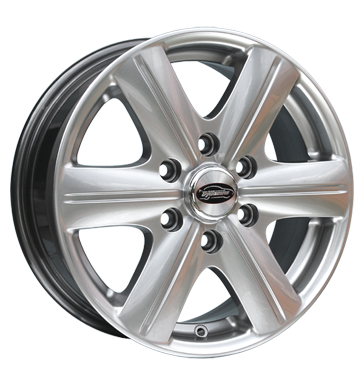 pneumatiky - 6.5x16 6x130 ET60 Team Dynamics Rimfire HDX6 silber hi-power-silver Hamann Rfky / Alu AUTEC zpad pneus