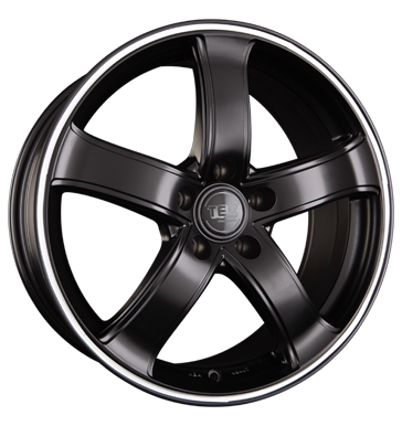 pneumatiky - 8x18 5x112 ET35 TEC Speedwheels AS1 schwarz schwarz seidenmatt mit silbernem Ring projektzwo Rfky / Alu nrad Borbet pneu