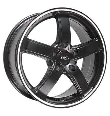 pneumatiky - 6.5x16 5x114.3 ET45 TEC Speedwheels AS1 schwarz schwarz seidenmatt mit weiYem Ring propojovac kabely Rfky / Alu Americk vozy ostatn pneumatiky