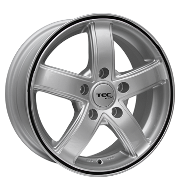 pneumatiky - 7x16 5x105 ET38 TEC Speedwheels AS1 silber kristall-silber mit schwarzem Ring extender ventil / drzk Rfky / Alu Offroad letn cel rok pneus