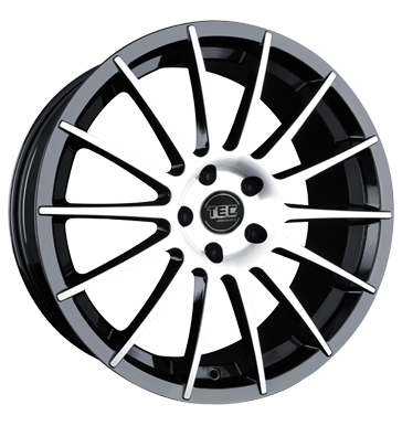 pneumatiky - 8.5x19 5x105 ET38 TEC Speedwheels AS2 schwarz schwarz poliert sapont Rfky / Alu Spojky + E Sady Vyloucen disky