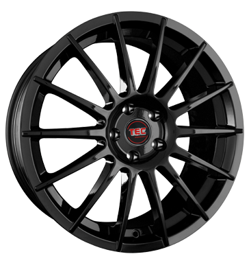 pneumatiky - 8x18 4x100 ET38 TEC Speedwheels AS2 schwarz glossy black BAY Kola Rfky / Alu telo Svetla + Lights pneus