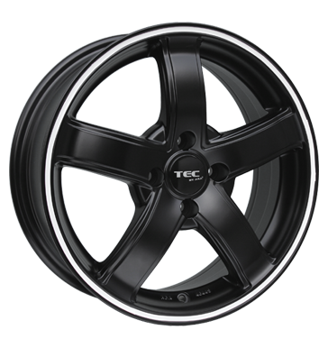 pneumatiky - 6x15 4x108 ET25 TEC Speedwheels AS1 schwarz schwarz seidenmatt mit weiYem Ring ABSENCE Rfky / Alu Slevy Elektrick Hlinkov disky