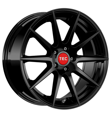 pneumatiky - 8.5x19 5x112 ET35 TEC Speedwheels GT 7 schwarz schwarz glänzend Montzn rm + Radio panel Rfky / Alu kolobezka PKW lto disky
