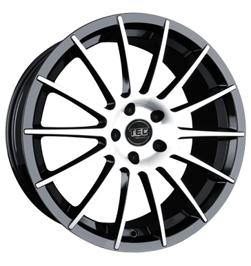 pneumatiky - 8.5x19 5x100 ET28 TEC Speedwheels AS2 schwarz schwarz poliert Kola / ocel Rfky / Alu rfky zpad pneu b2b