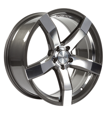 pneumatiky - 8.5x18 5x108 ET40 Tomason TN11 grau / anthrazit dark gunmetal mirror pol. / undercut rfky Rfky / Alu Magnetto KOLA nhradn dly auto trailer b2b pneu