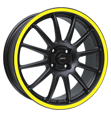 pneumatiky - 7x16 4x100 ET35 Team Dynamics Pro Race 1.2S schwarz racing-black + Felgenhorn gelb Auto-Tuning + styling Rfky / Alu Lehk ventil vozy / vozy Cel rok vuz pneu