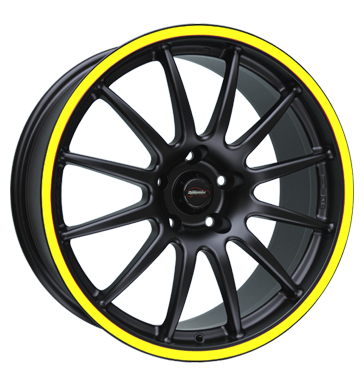pneumatiky - 9x18 5x120 ET35 Team Dynamics Pro Race 1.2S schwarz racing-black + Felgenhorn gelb rukavice Rfky / Alu chlapec nosic kol pneus