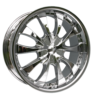 pneumatiky - 8.5x19 5x120 ET40 US Alloys Indianapolis chrom chrom Spojky + E Sady Rfky / Alu Sportovn vfuky skrabka na led trziste